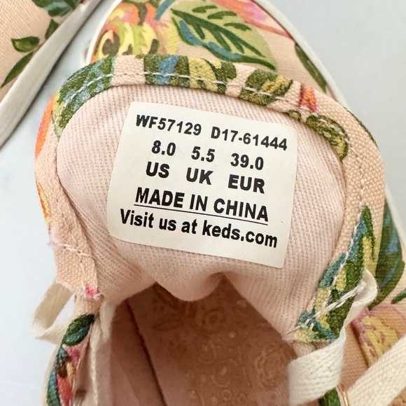 Keds x Rifle Paper Co Women's Peach Floral Sneaker - Picture 9 of 9